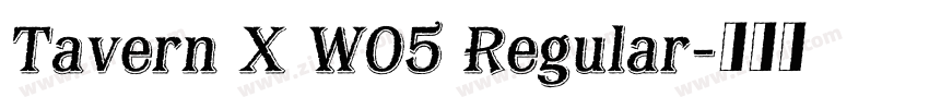 Tavern X W05 Regular字体转换